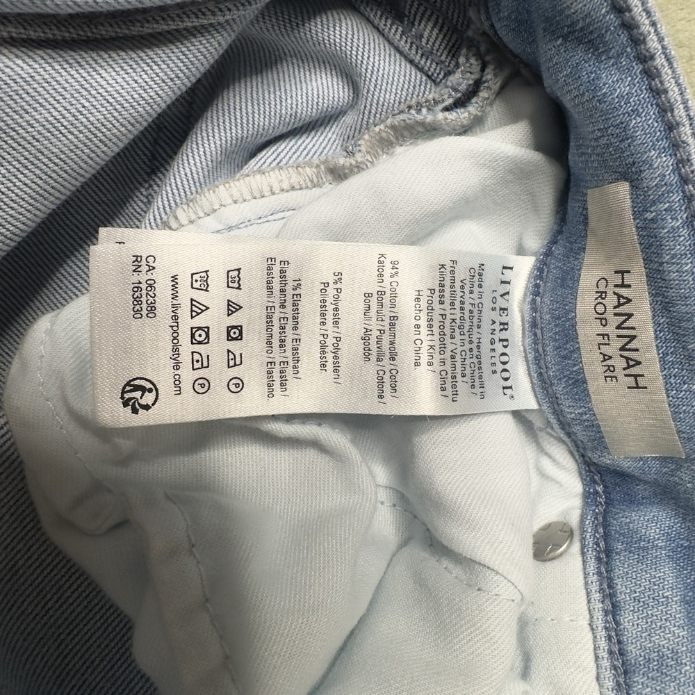 Women's Liverpool Hannah Crop Flare Jeans, Size 10/30 - Picture 7 of 8